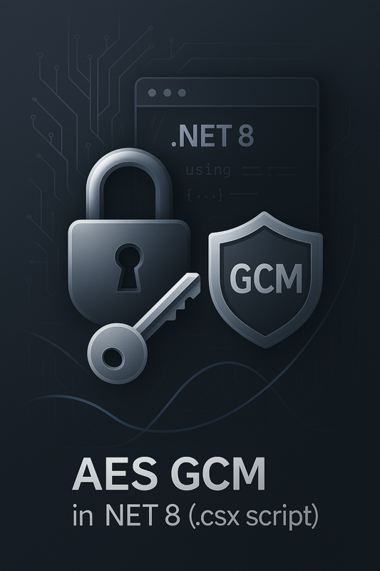 AES GCM in .NET 8 (.csx script)